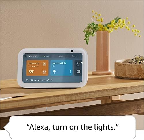 Echo Show 5 (newest model), Glacier White, bundle with Alexa Emergency Assist (monthly auto-renewal subscription)