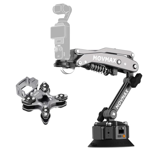 Image of Vaxis Global MOVMAX Blade Arm Solar Electronic Suction Kit & Vibration Isolator for DJI Pocket 3 Camera Car Mount, Shock Absorber Arm for Pocket 3 Accessories