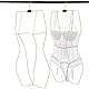 Arekuaei Bikini-Badeanzug-Kleiderbügel (Gold), 3D-Körperform, Display-Kleiderbügel für Dessous, 10 Stück