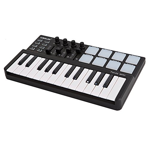 Kalaok Worlde Panda Mini Portátil Mini 25 Teclas Teclado USB y Drum Pad Controlador MIDI Cover