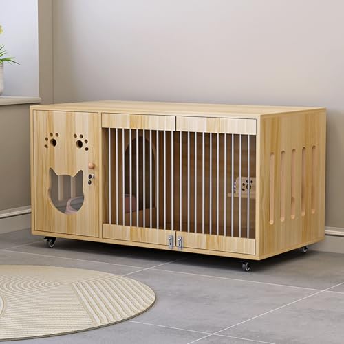 Cage spacieuse pour chat avec roulettes pour un salon partagé et harmonieux