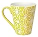 Excelsa Etnika Mug 275 ML, Porcelaine, Jaune, 10.19 x 10.19 x 10 cm