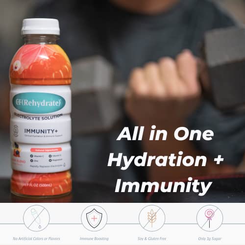 Cf Nutrition Cf(Rehydrate) Immunity+ Electrolyte Solution, Clinical Hydration & Immune System Support, Includes Zinc, Magnesium, Vitamin C, & Vitamin D, Aloha Blend, 16.9 Fl Oz (Pack Of 2) #TOP3