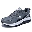 IIV Men's Orthotic Walking Shoes with Arch Support for Plantar Fasciitis & Flat Feet | Shock Absorbing Work Sneakers for Knee, Heel, Ankle Pain Relief & Daily Comfort Grey Black