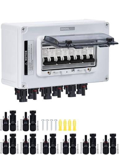 Interruptor DC 4 polos 30A IP67 resistente al agua para paneles solares, 12V-400V, protección contra cortocircuitos