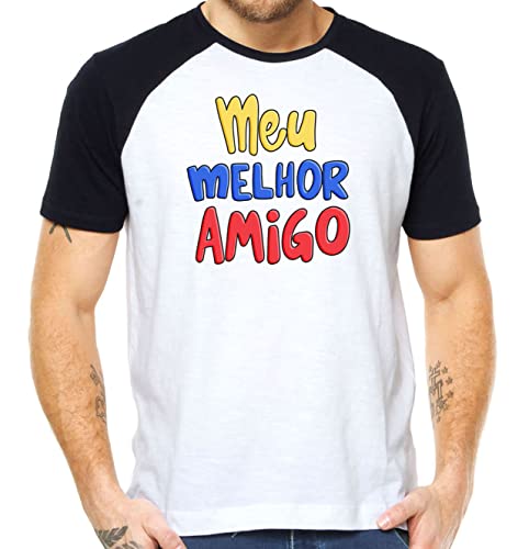 camiseta meu melhor amigo pai paipai do ano amizade presente Cor:Cinza;Tamanho:P