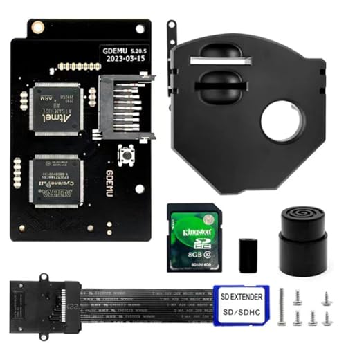 GDEMU V5.20 Optical Drive Emulation Board &amp; Remote Card Kit for SEGA Dreamcast GDU DC VA1 Console SD Extension V5.20.5 Set (Black+8G)