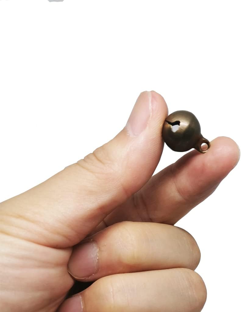 50 Pack Small Jingle Bells, 0.5Inch Craft Bells for Christmas DIY Bronze