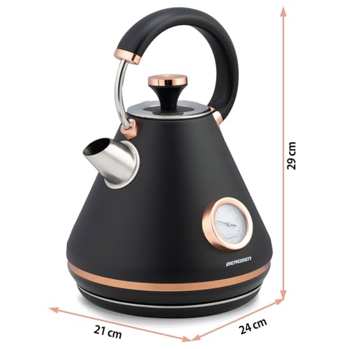 Bouilloire électrique performante Berdsen BD-701 noire 1,7L eau chaude - 4