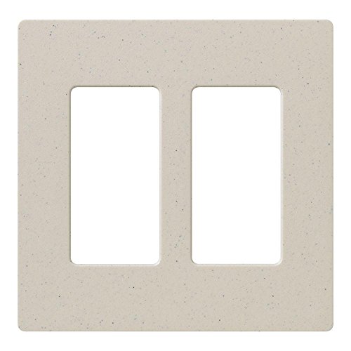 Image of Lutron Claro 2 Gang Decorator /Rocker Wallplate, Satin, Limestone (1-Pack) | SC-2-LS