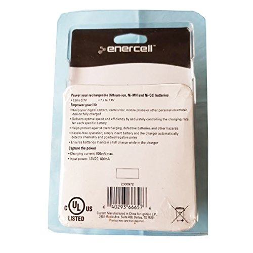 Enercell 23-972 Universal Battery Charger For Digital Camera, Camcorder, Wireless Phone, Aa, Aaa, Li-Ion, Ni-Cd And Ni-Mh Batteries #TOP1