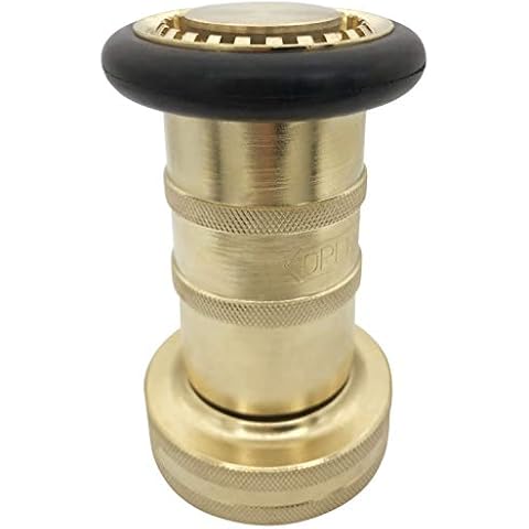 RosyOcean 2 Inch NPSH Fire Hose Nozzle Brass Fire Equipment Industial Heavey Duty Spray Jet Fog Nozzle Cover