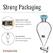 American Fristaden Lab 125 mL Separatory Funnel with PTFE Stopcock Valve | Lab Quality Borosilicate Glass | 24/29 Joint Size | Separation Funnel for Lab Use (Transparent Glass, 125ml)