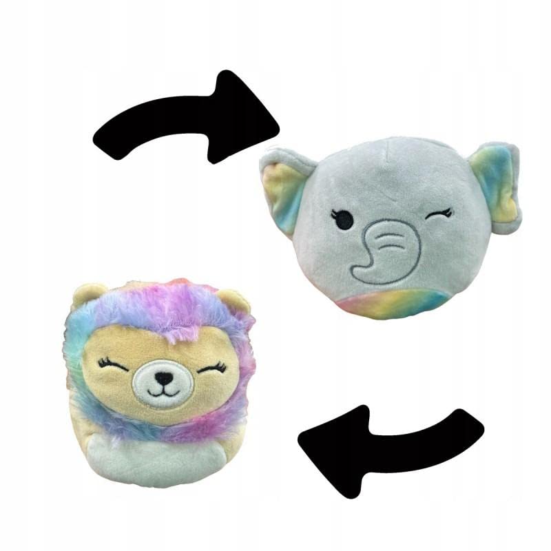 Squishmallows 5 Inch Flip-a-Mallows Kellytoy Plush (Leonard and Cherish) (SQJW22-5FL-CC-S9), Gray, 12,7 cm