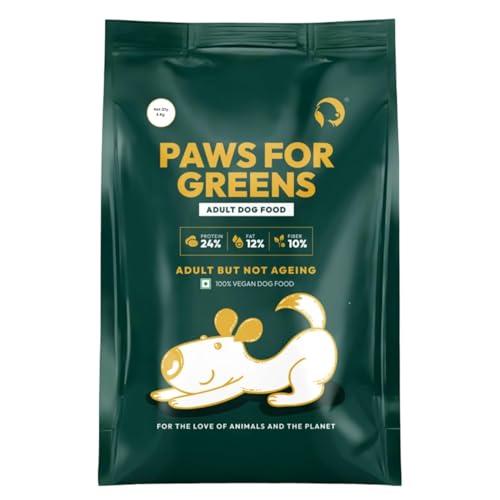 Image of Plant Based Vegan Dog Food for Adult Dogs | Dry Dog Food for All Breeds | High Protein High Fibre Formula for Easy Digestion & Complete Nutrition | 4kg
