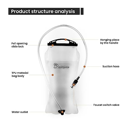 Mochila de senderismo 40L MOUNTAINTOP con hidratación y lluvia miniatura 7