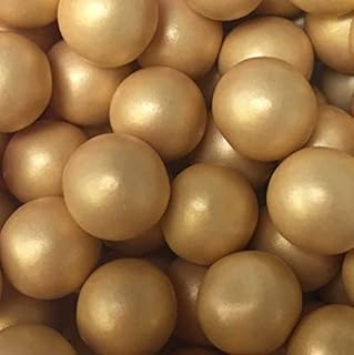 10mm Pearl Chocolate Edible Sprinkle Balls (Gold Shimmer)