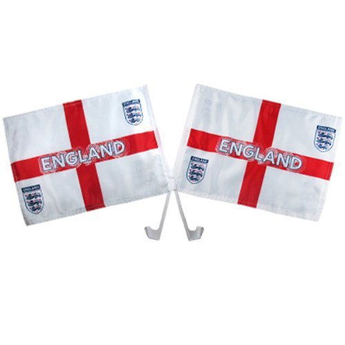 Car Flag Twin Pack - England F.A (St George) by Footie Gifts