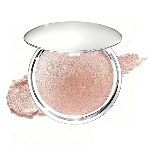 Highlighter Makeup Cream - Shimmer Glow Highlighter Powder - Cheek Eye Face Body Glitter Highlighters Make Up - Waterproof & Lightweight & Smooth Texture (Champagne Gold）