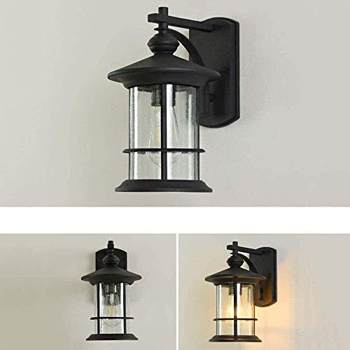 Applique extérieure noir aluminium étanche IP23 avec support de lumière E27