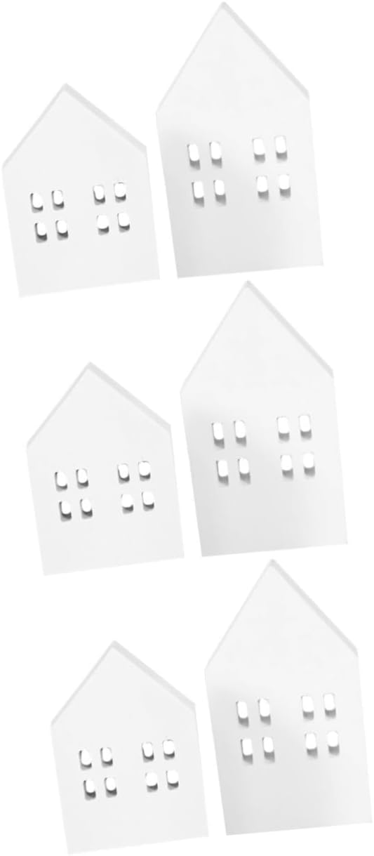 BESTonZON 6pcs Mini House Decor Decorative Slice Craft for Tabletop Home and Holiday Decoration Christmas Prop for Dollhouses Landscapes