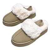 [link bleu] リンクブルー サンダル 厚底 ムートン スリッパ ファー ルーム 外履き 室内 滑り止め レディース (ベージュ、25.0cm)