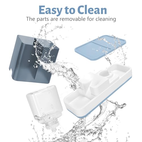 Image of Yummy Sam Automatic Small Pet Feeder and Water Dispenser, 2 in 1 Gravity Cat Auto Pet Feeder and Waterer Set Feeder Dish for Small Medium Pets Dog Puppy Kitten (Blue)