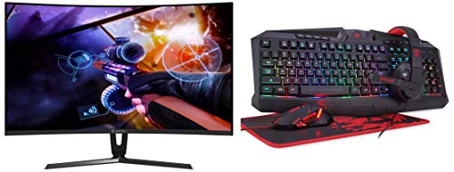 Image of AOPEN 24 inch Monitor + Redragon 4 in 1 Combo