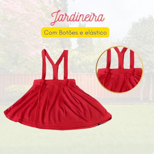Fantasia Gi Aventureira Infantil Vermelha Neto Criança Carnaval Tamanho M