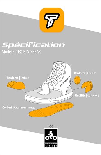 Chaussures de moto imperméables et homologuées CE Texpeed - 5