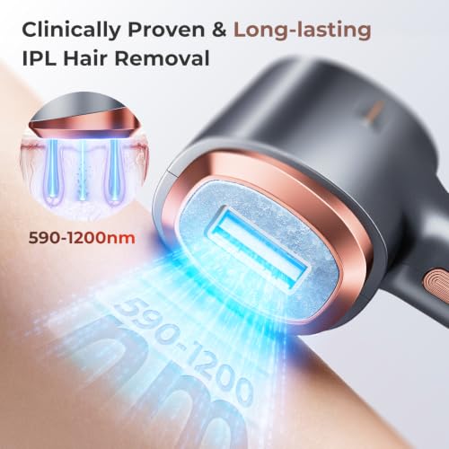 Image of Ubroo IPL Laser Hair Removal Device, 21J Energy, 41F Ice Cooling