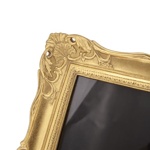 Image of Saysmile Vintage 11x14 Picture Frame Gold, Textured Antique Picture Frames with Embossed Flower Design, Ornate Frame for 11x14 Photo, Resin Antique Frames Tabletop & Wall Hanging, Home Decor