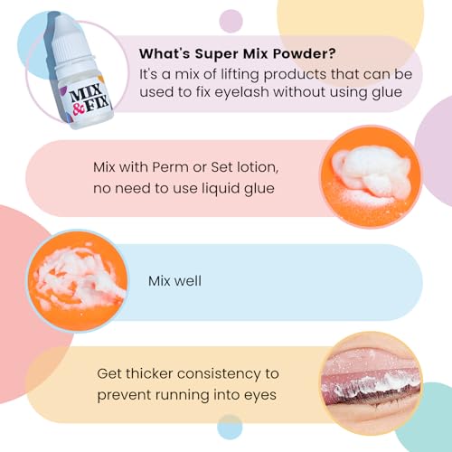 PERMANIA Wimpernlifting Puder, Lash Lift Powder, Super Mix Wimpern Lifting Solution, No Glue Needed, Make Lash Lift Fast & Easy, for Salon Use