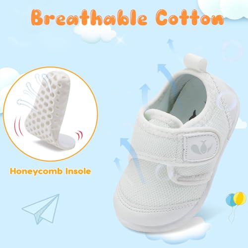 Image of FEETCITY Baby First Walking Shoes Boys Girls Infant Crib Shoes Breathable | Anti-Slip Flexible Lightweight Breathable indoor outdoor sports school walking Activities Travel