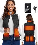 tomilk Heated Vest For Women 2022 Upgraded - Stand Collar Quilted Outerware Neck Heating With 6 Heat