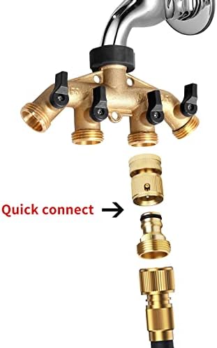 Mdlufee 2 Pcs Garden Hose Quick Connector,3/4 inch Male Thread Tap Connector,Threaded Faucet Adapter