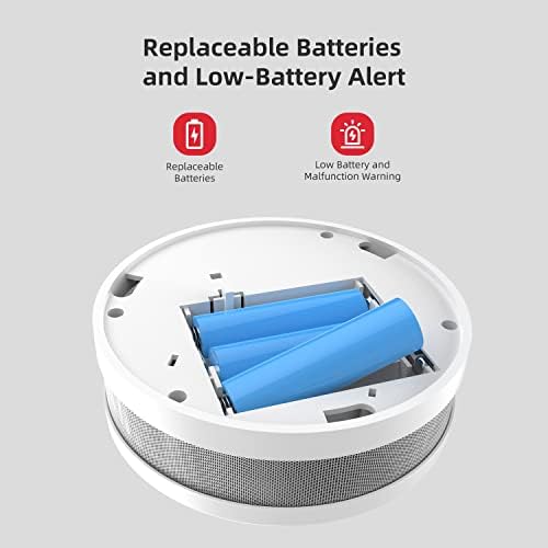 CPVAN Wireless Carbon Monoxide Detector with Digital Display, Carbon Monoxide Alarms for Home Safety, CO Alarm with 7 Years Sensor Life, EN 50291, Replaceable Batteries, Low-Battery Alert. 1 Pack