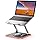 JOYEKY Adjustable Laptop Stand with RGB Lighting,Aluminum Ergonomic Computer Stand with 360° Rotating Base,Foldable & Portable Laptop Riser, Suitable for All 10-16” Laptops (Grey)