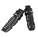 Estriberas: 1 par de pedales traseros de aluminio para motocicleta universal para pasajero con orificio de 8 mm. (Negro Azul y Astilla) (Color : Black)