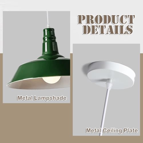 Lámpara colgante industrial moderna E26 de metal para techo de cocina 7