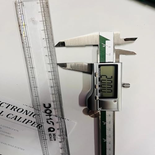 Image of Digital Vernier Caliper 150mm (6 Inch) Stainless Steel, LCD Display, Inch /mm Conversion, High Accuracy Measuring Tool for Engineering, Jewelry & DIY (platinum caliper)