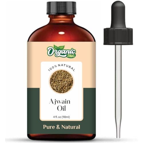 Image of Organic Zing Ajwain (Trachyspermum Ammi) Oil | Pure & Natural Essential Oil for Skincare, Hair care & Massage - 118ml /3.99fl oz