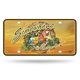 Rico Industries Margaritaville 5 O'Clock Animated Metal Auto Tag 6