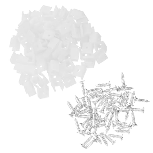 STOBOK LED���C�g�X�g���b�v�N���b�v 100�Z�b�g �v���X�`�b�N�Œ�N�����v �e�[�v���C�g�p �Ɩ��ݒu�p ���r���O �Q�� �L�b�`����������