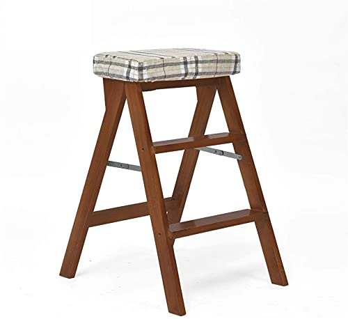 Chaise escabeau 3 marches pliant en bois | Solution hauteur 65cm - 2