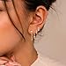 SELSHE Earring Stacks for Women,Dainty 14k Gold Plated Chain Earrings Set Hypoallergenic Cute Small Huggie Hoop Earrings for Women Trendy Fashion Dangle Drop Earrings Pearl Jewelry Set