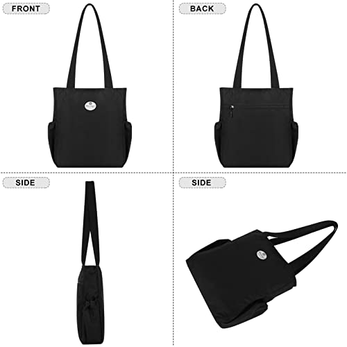 HUA ANGEL Floral Tote Bag - Casual Shoulder Bag Daily Tote Bag with Zipper Gym Travel Shopping Work Handbag for Women4