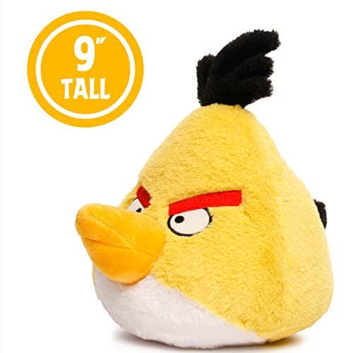 Mighty Mojo Angry Birds - Chuck - Yellow Bird - 9 Inch Collectible Plush Doll - Officially Licensed - Super Soft, Cuddly Doll For Kids And Adults - Original Series #TOP2