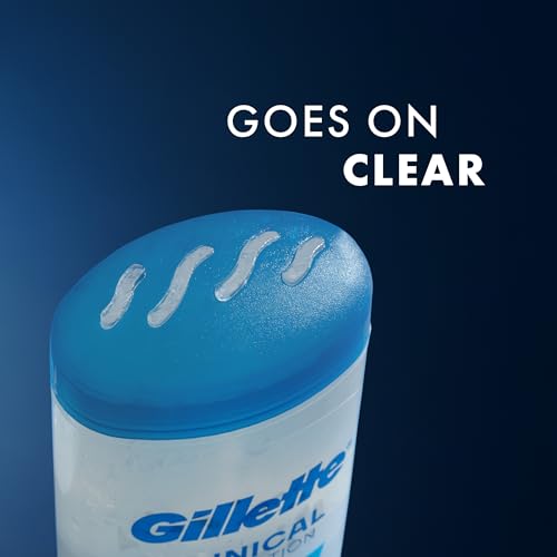Gillette Clinical Antiperspirant and Deodorant for Men, 72hr Sweat & Odor Protection, Long Lasting Freshness, Anti-White Mark Technology, Clear Gel, Cool Wave Scent, 2.6 oz image 7