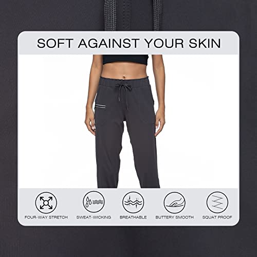 Image of Haowind Joggers for Women with Pockets Elastic Waist Workout Sport Gym Pants Comfy Lounge Yoga Running Pants